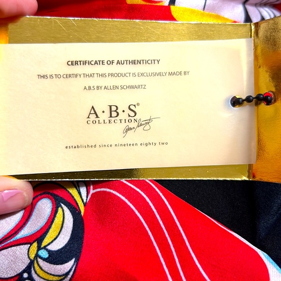 A.B.S. Collection Red Silk Mini Kimono Day Dress | New with Tags | Size: Small - Picture 14 of 14